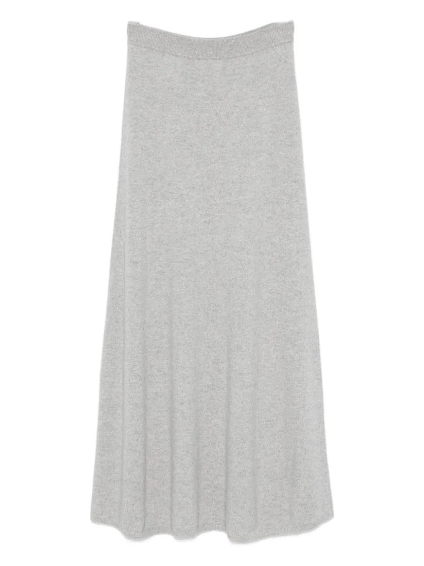 Lisa Yang Ribbed-Trim Cashmere Skirt