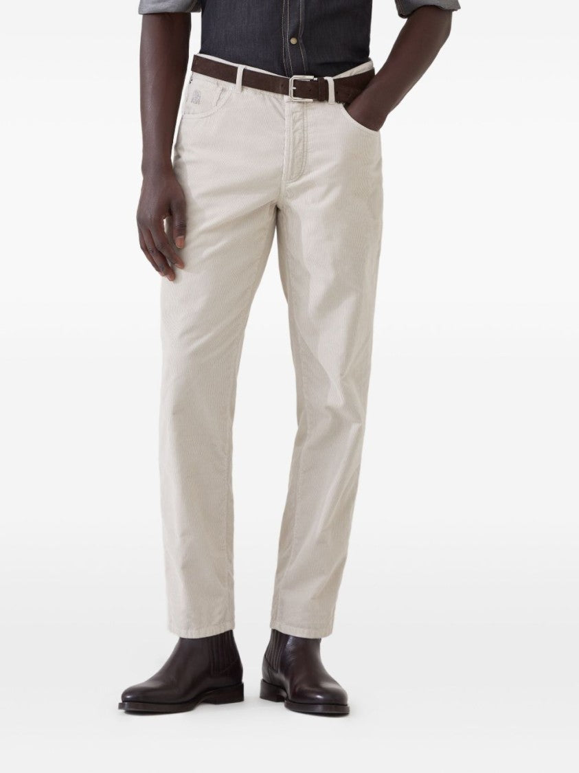 Brunello Cucinelli Tailored Light Grey Trousers