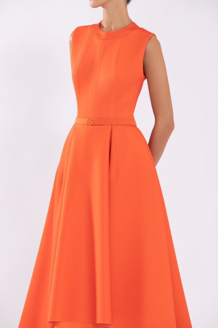 Saiid Kobeisy Neoprene Dress With High-Low Skirt