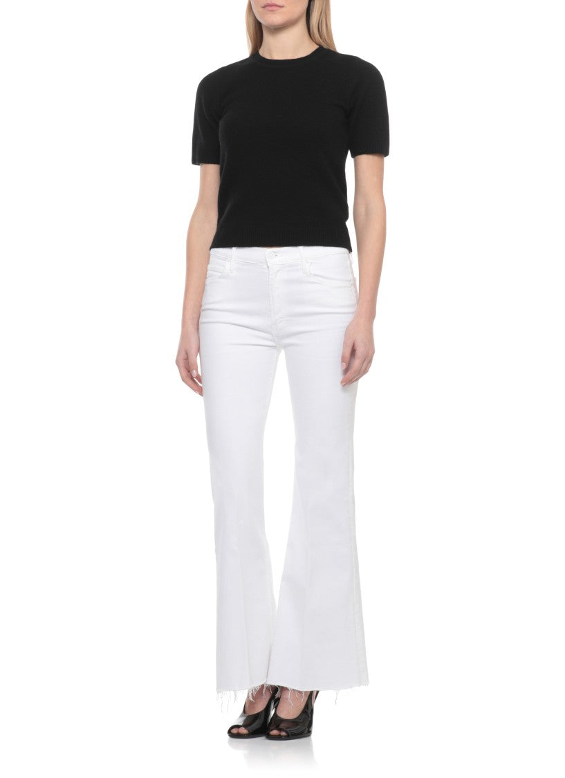 Mother White The Lil Doozy Fray Jeans
