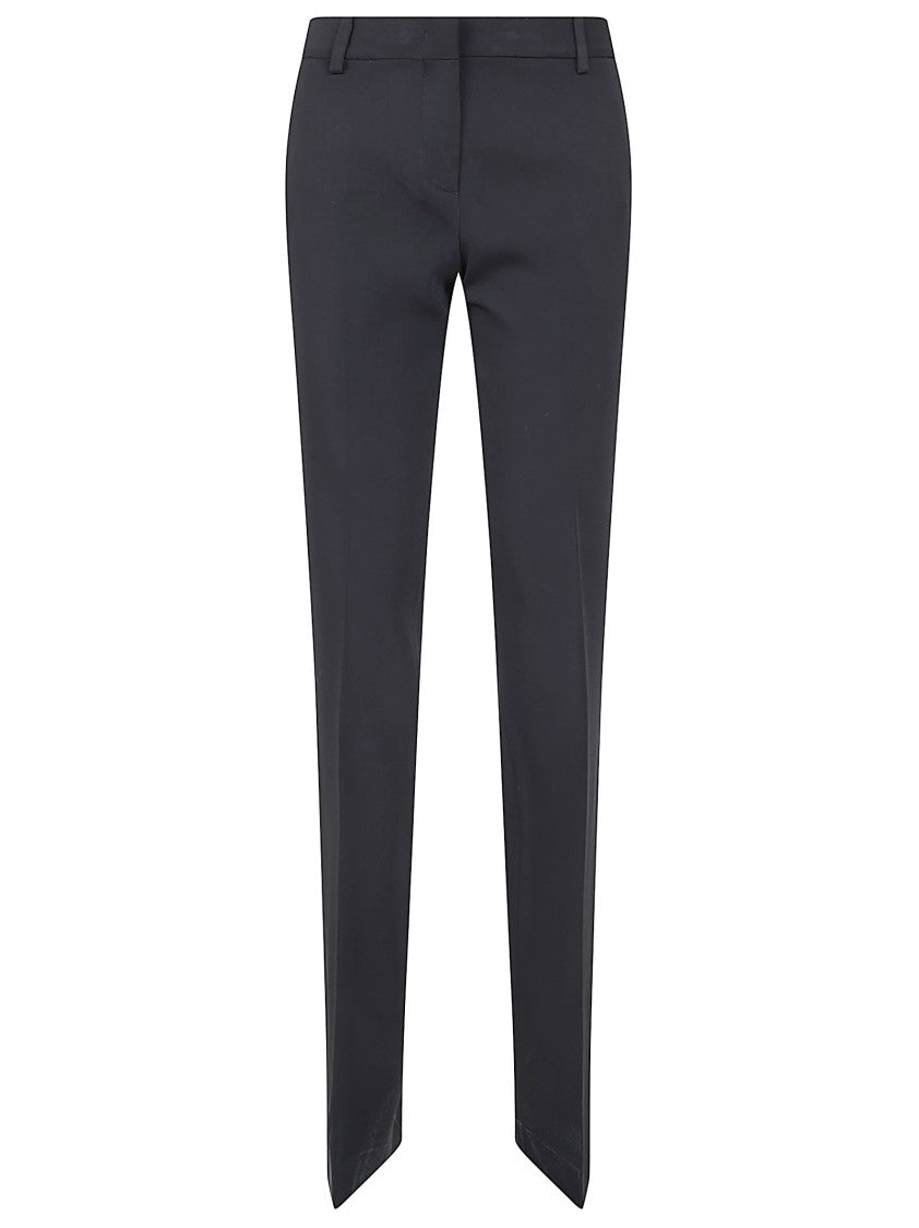 Ermanno Scervino Tailored Black Trousers With Straight-Leg Silhouette And Polished Finish