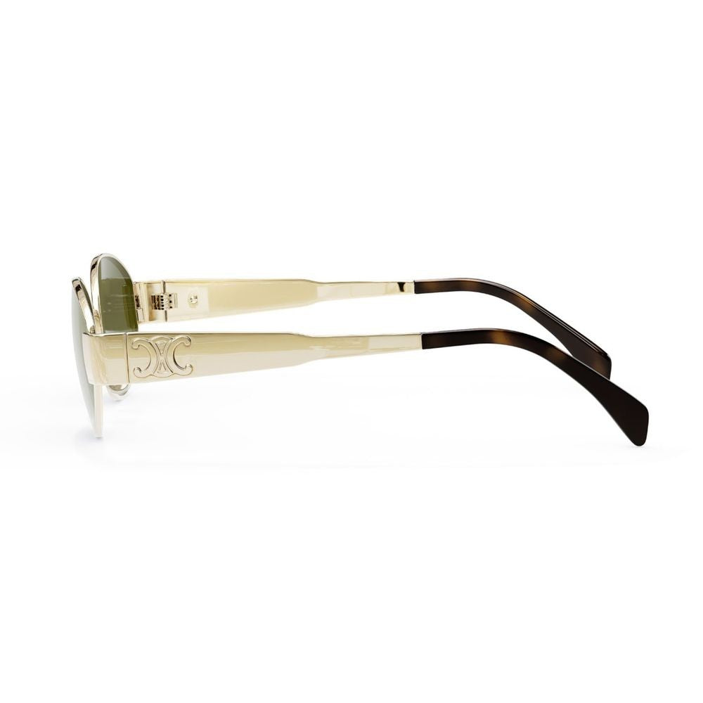 Celine Metal Triomphe Oval Sunglasses