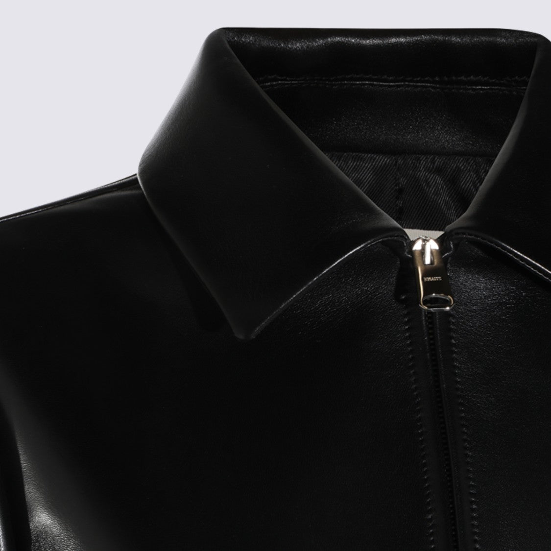 Khaite Streamlined Leather Jacket With Minimalist Design