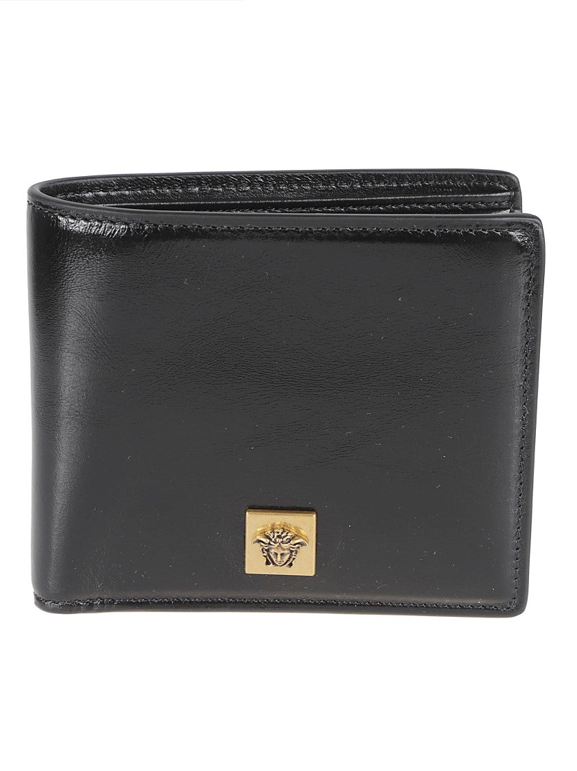 Versace Calf Leather Bifold Wallet With Medusa Emblem