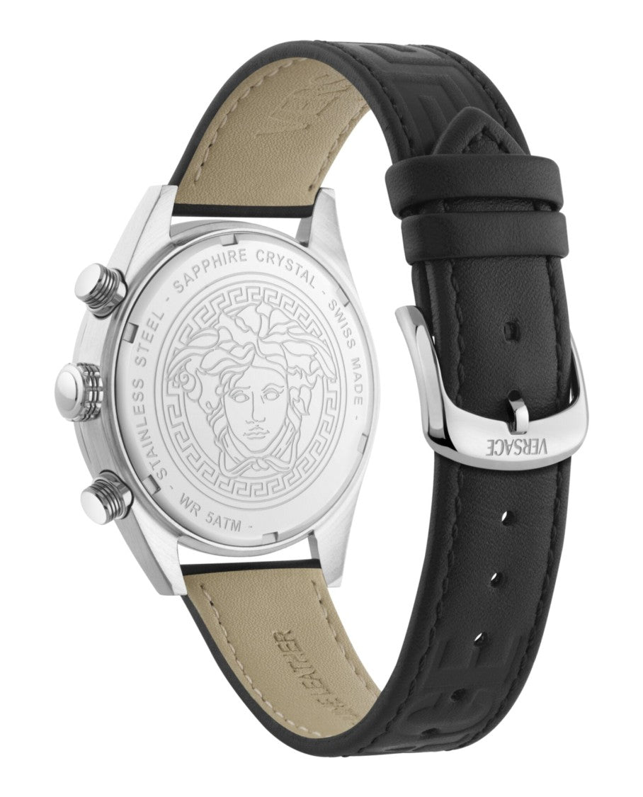 Versace Athletic Chrono Leather Strap