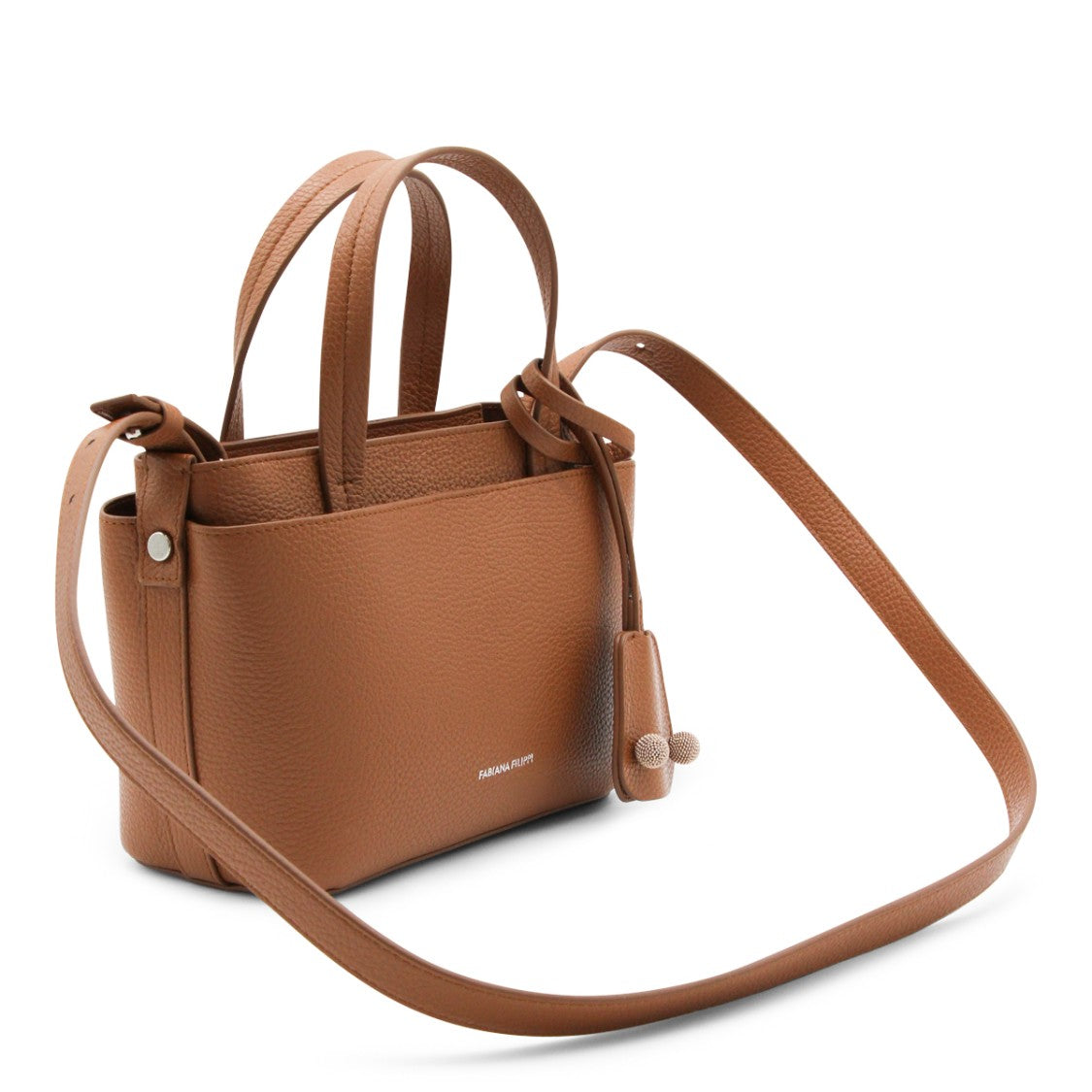 Fabiana Filippi Brown Leather Top Handle Bag