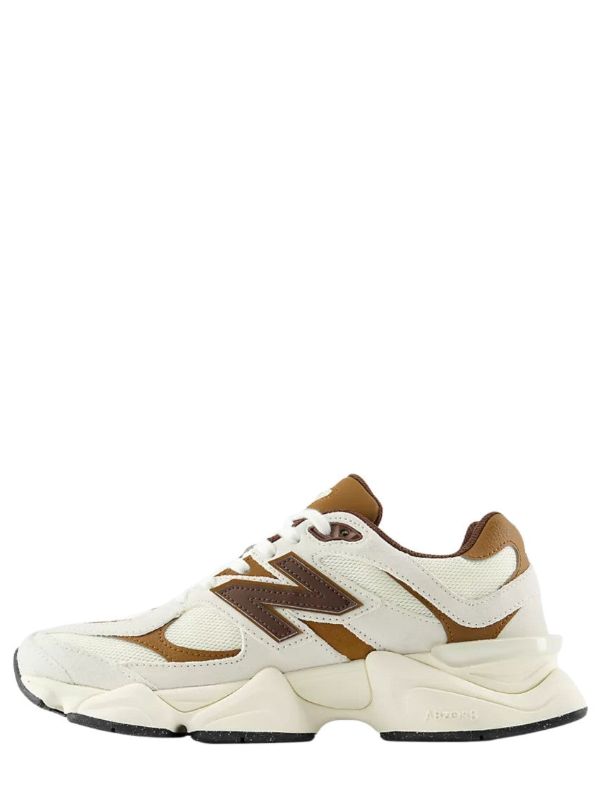 New Balance Brown 9060 Leather Mesh-Blend Chunky Sneakers