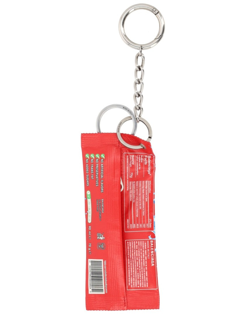 Balenciaga Snack Pouch Playful Leather Keychain