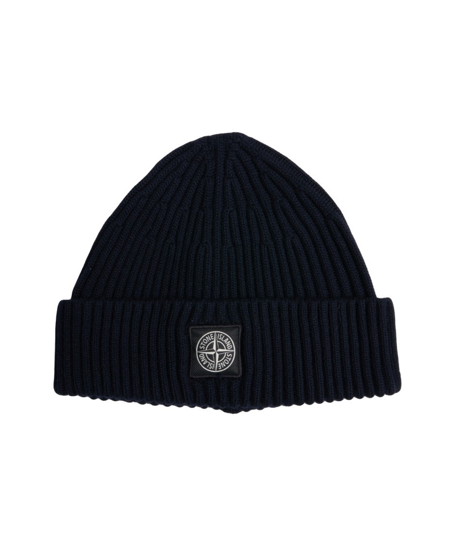 Stone Island Ribbed Virgin Wool Hat