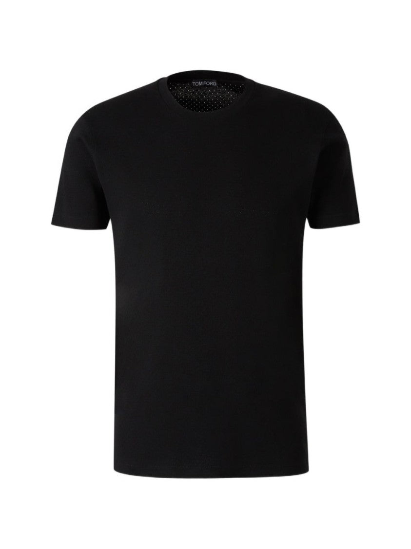 Tom Ford Black Perforated Crew Neck Sweater