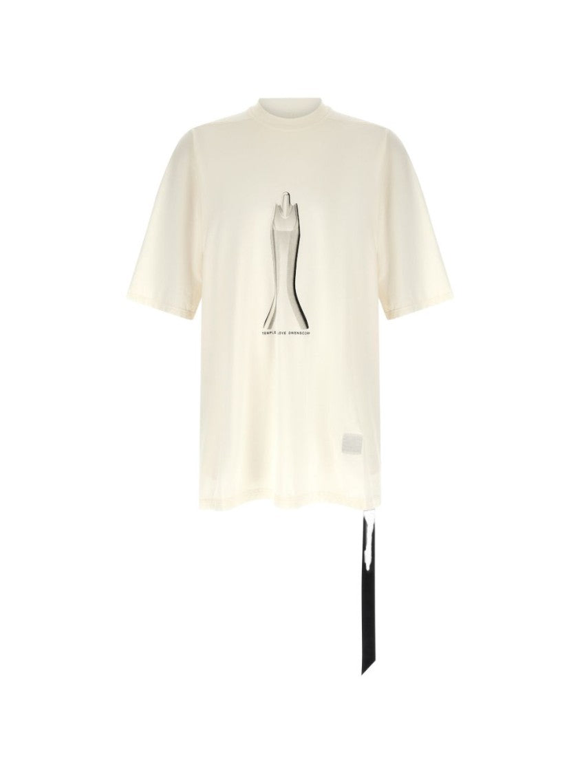 Drkshdw Graphic Print Crew Neck T-Shirt With Side-Tie Detail