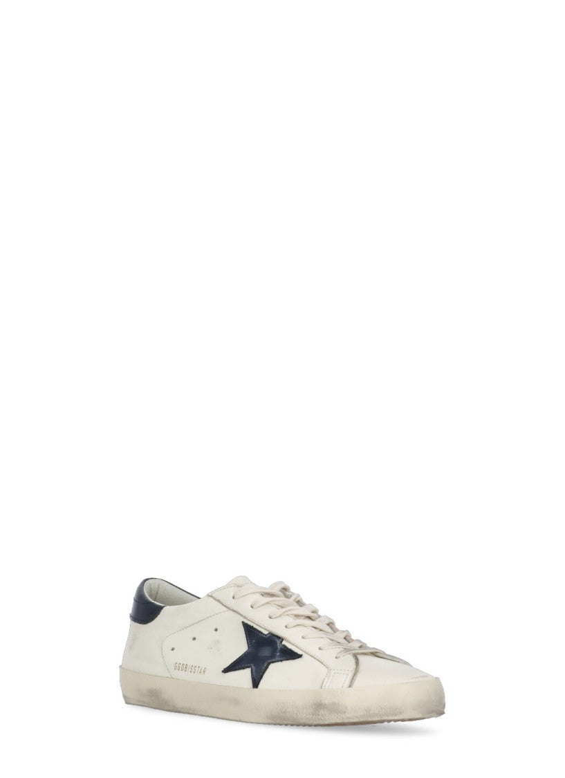 Golden Goose Ivory Smooth Leather Sneakers