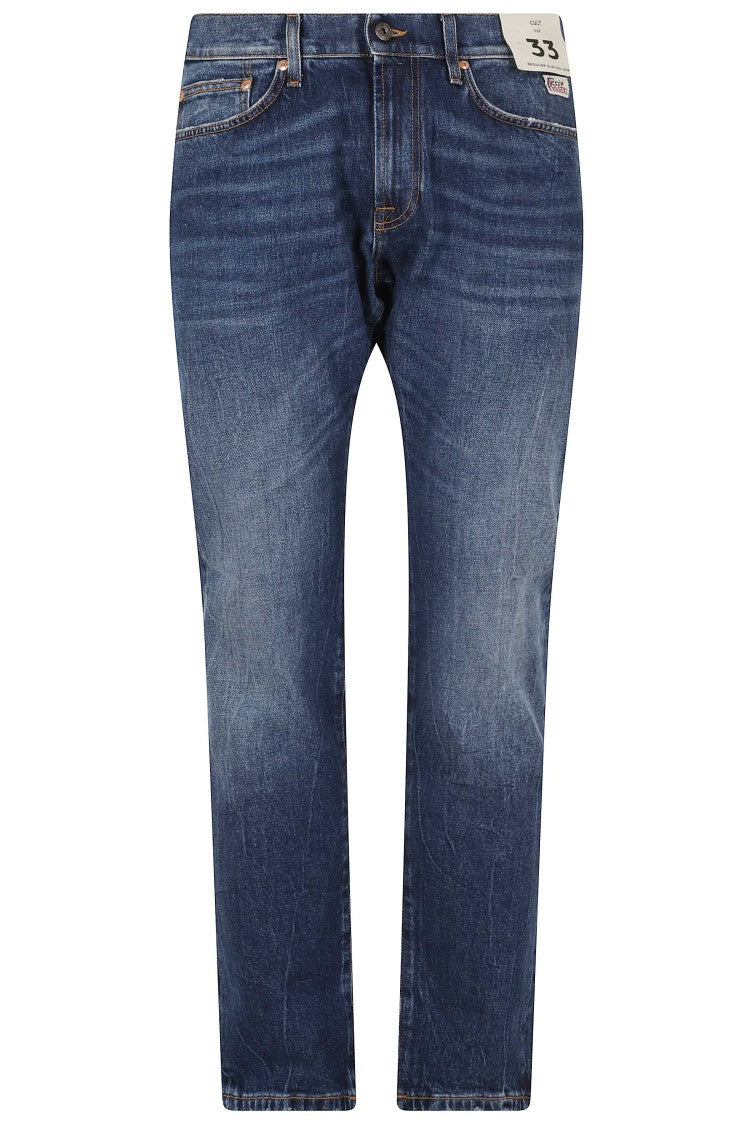 Roy Roger's Medium Blue Cisco Straight-Leg Cotton Jeans