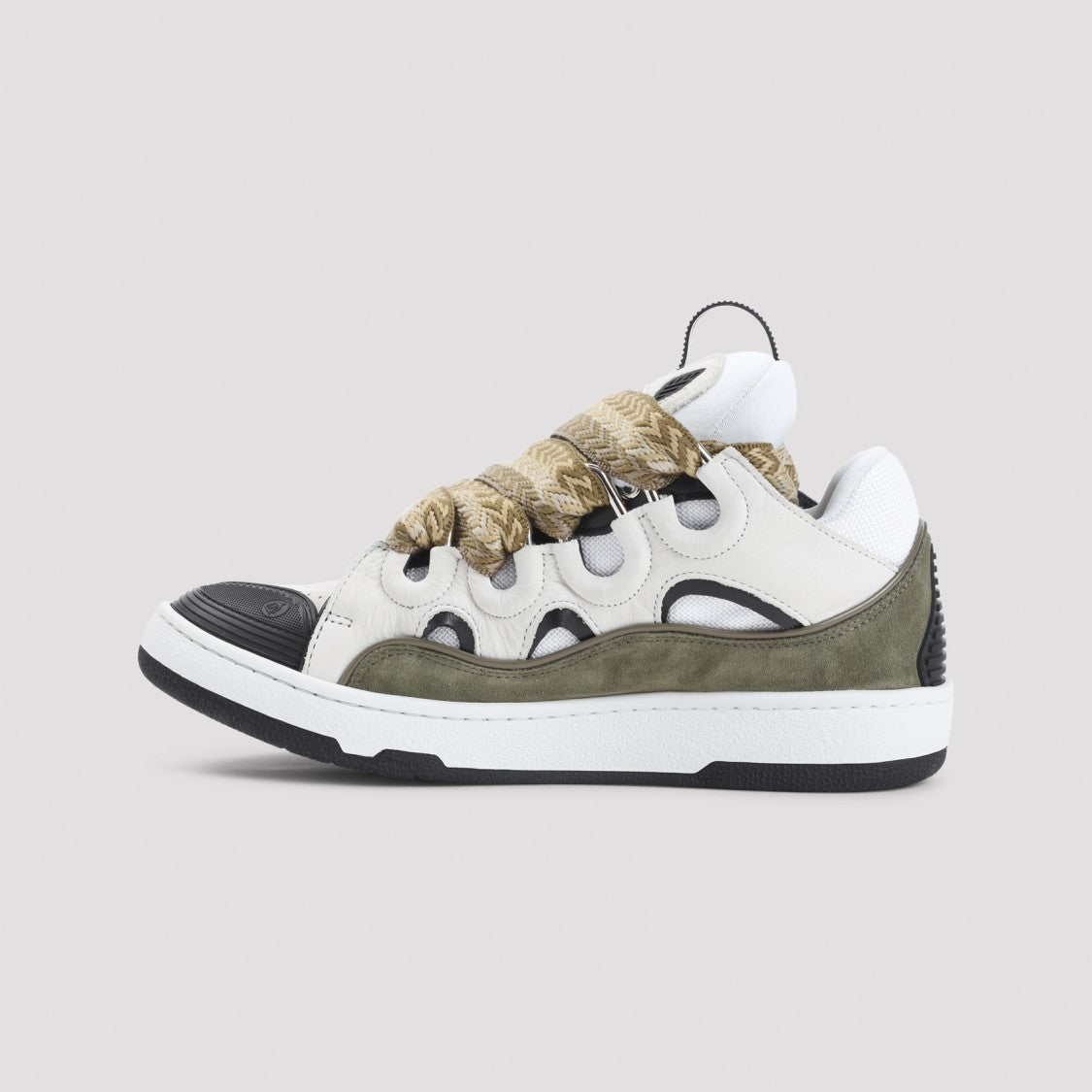 Lanvin Leather Sneakers With Suede Accents