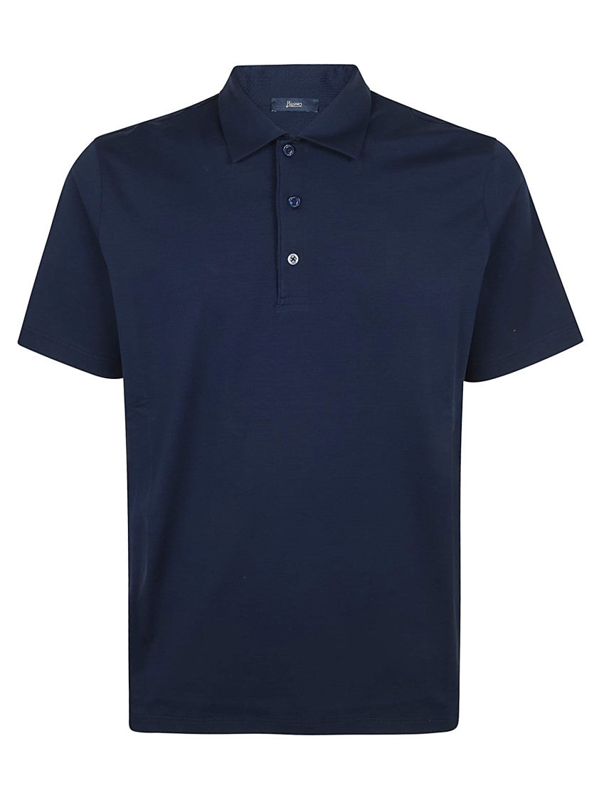 Herno Stretch Cotton Jersey Polo Shirt