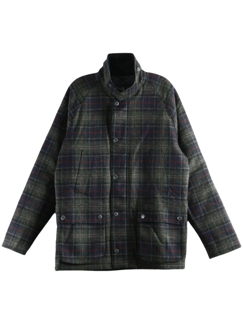 Barbour Bedale Plaid High Collar Wool Jacket