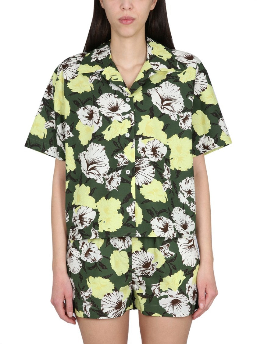 Msgm Floral Print Shirt