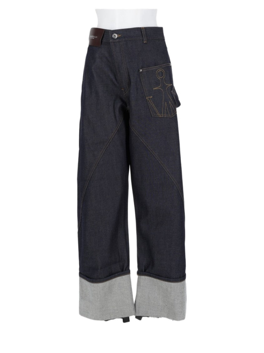 J. W. Anderson Dark Denim Wide-Leg Cotton Jeans
