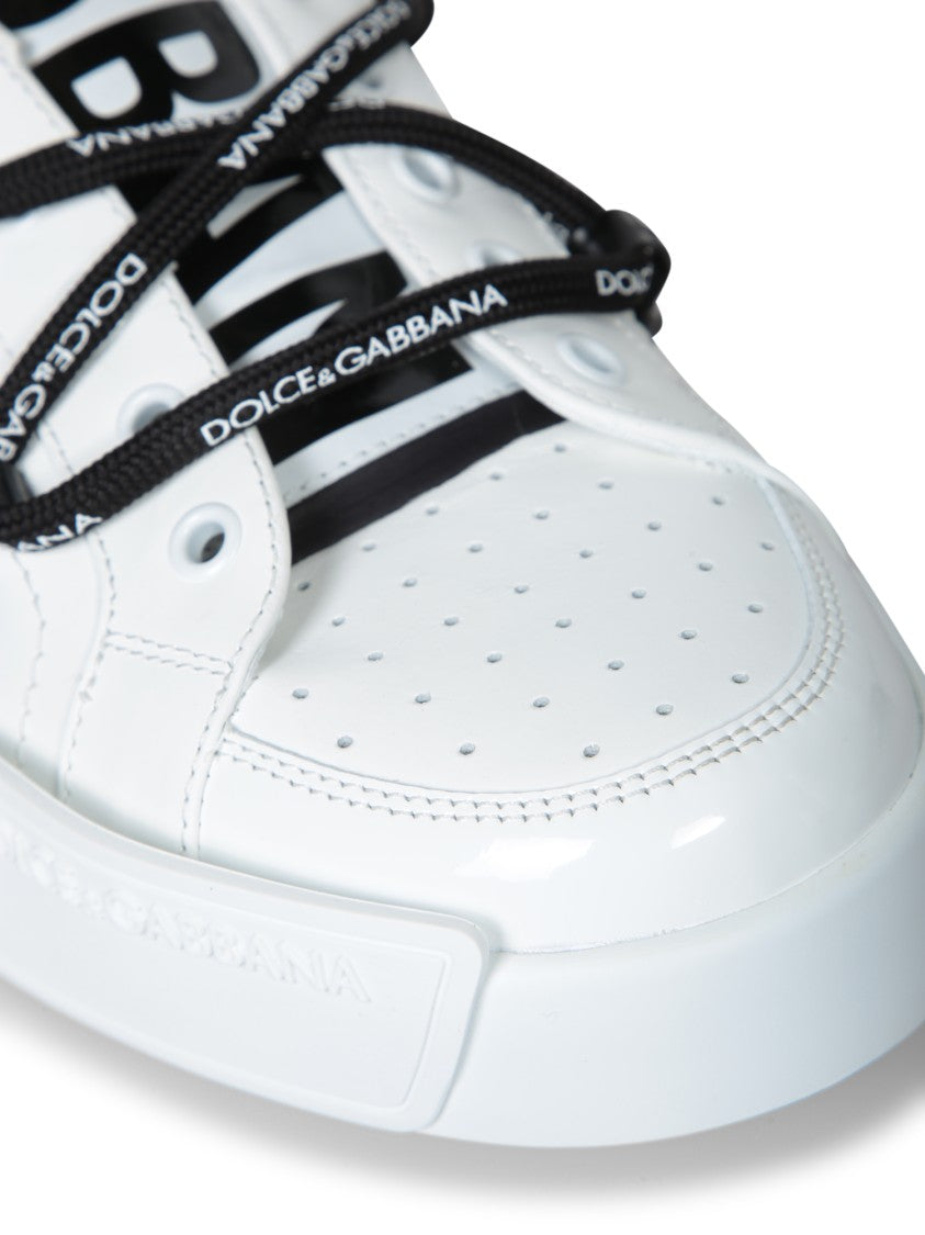 Dolce & Gabbana Low-Top Leather Sneakers With Cushioned Sole