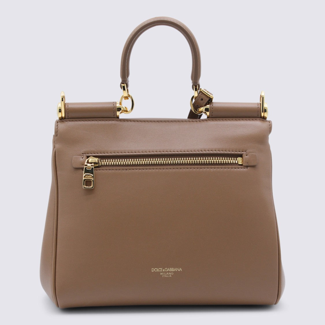 Dolce & Gabbana Brown My Sicily Top Handle Bag
