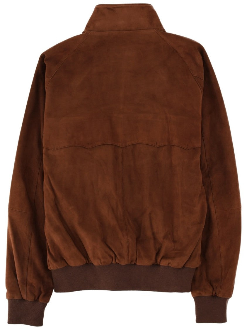 Baracuta Brown Suede Red Tartan Lining Jacket