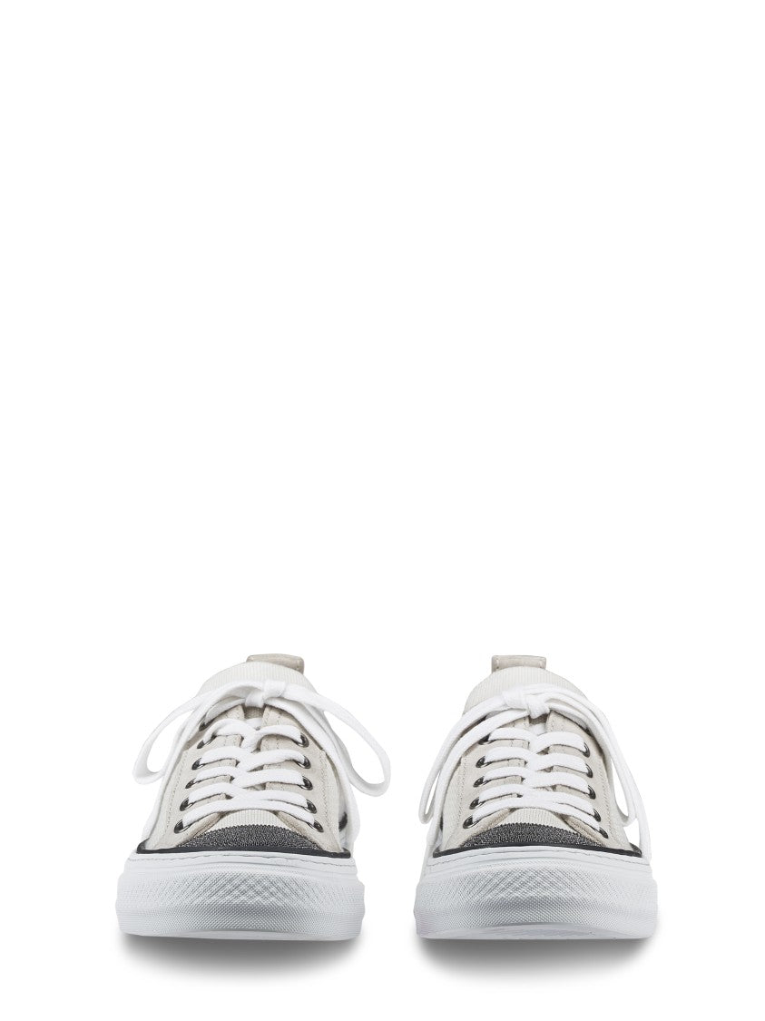 Brunello Cucinelli Breathable Mesh Sneakers With Textured Toe Cap