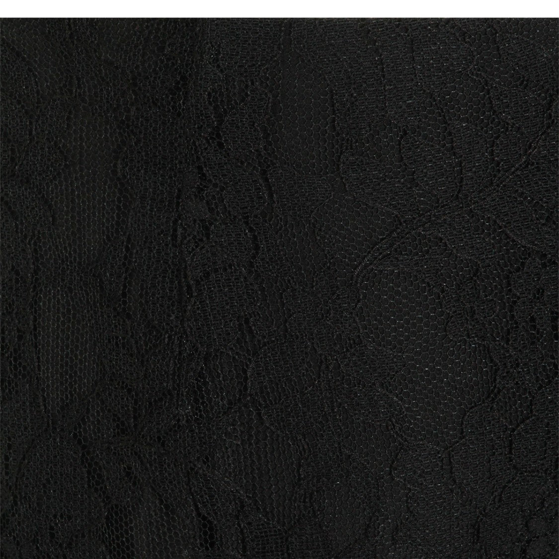 Valentino Black Silk Lace Details Midi Skirt