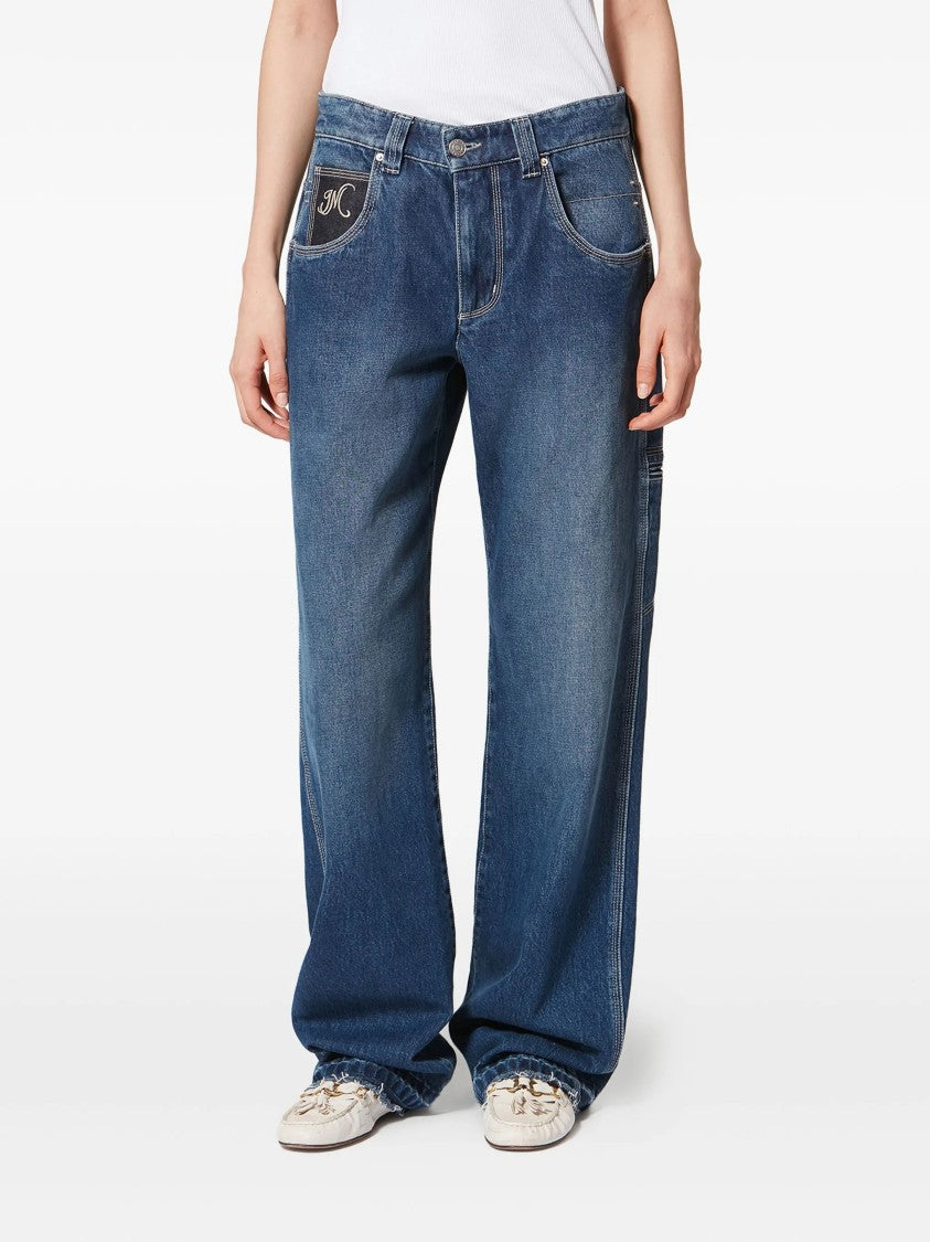 Isabel Marant Blue Jeyda Wide-Leg Denim Pants
