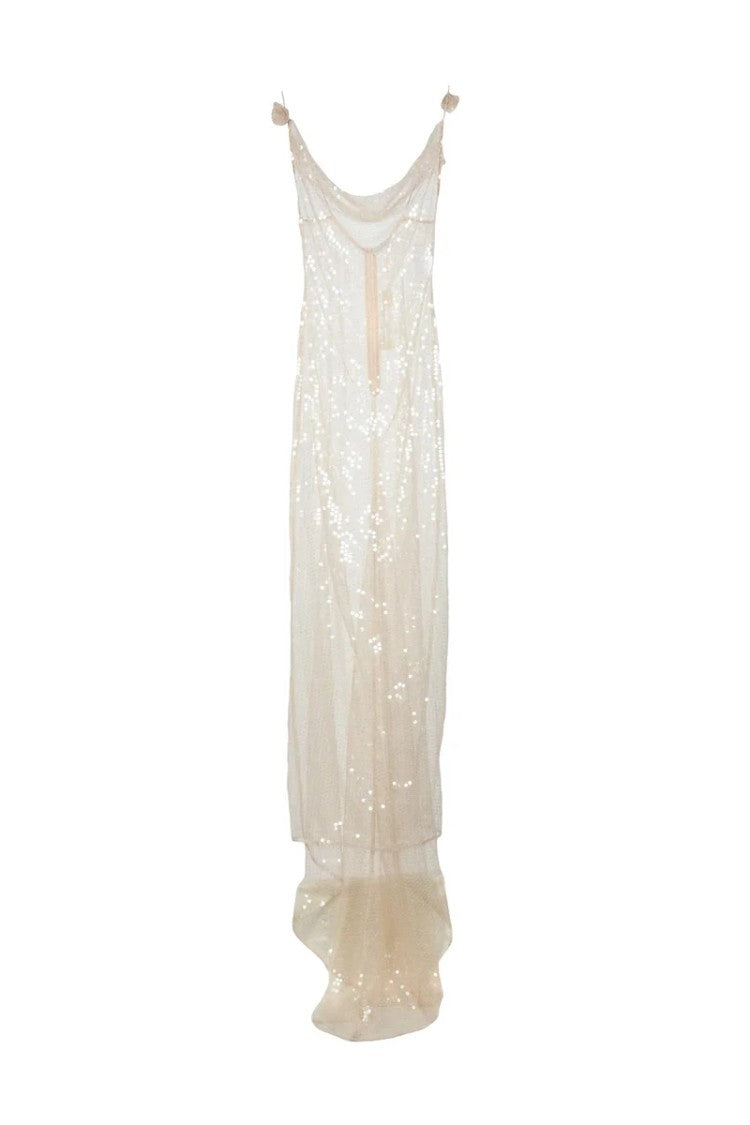 Magda Butrym Sequin Dress - Beige