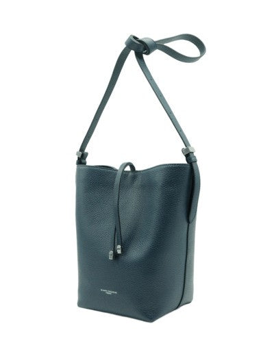 Gianni Chiarini Hammered Leather Shoulder Bag With Drawstring Closure