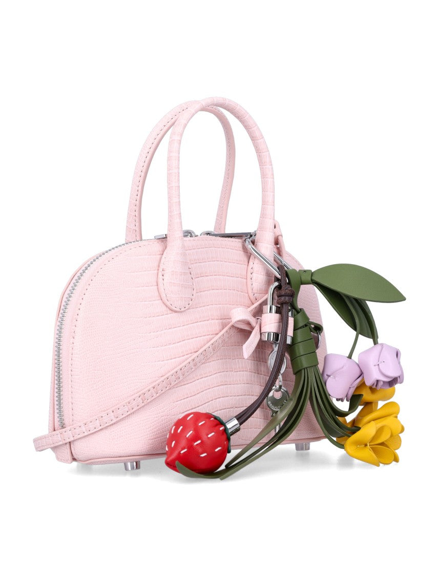 Self-Portrait Croc-Embossed Leather Toast Mini Bag