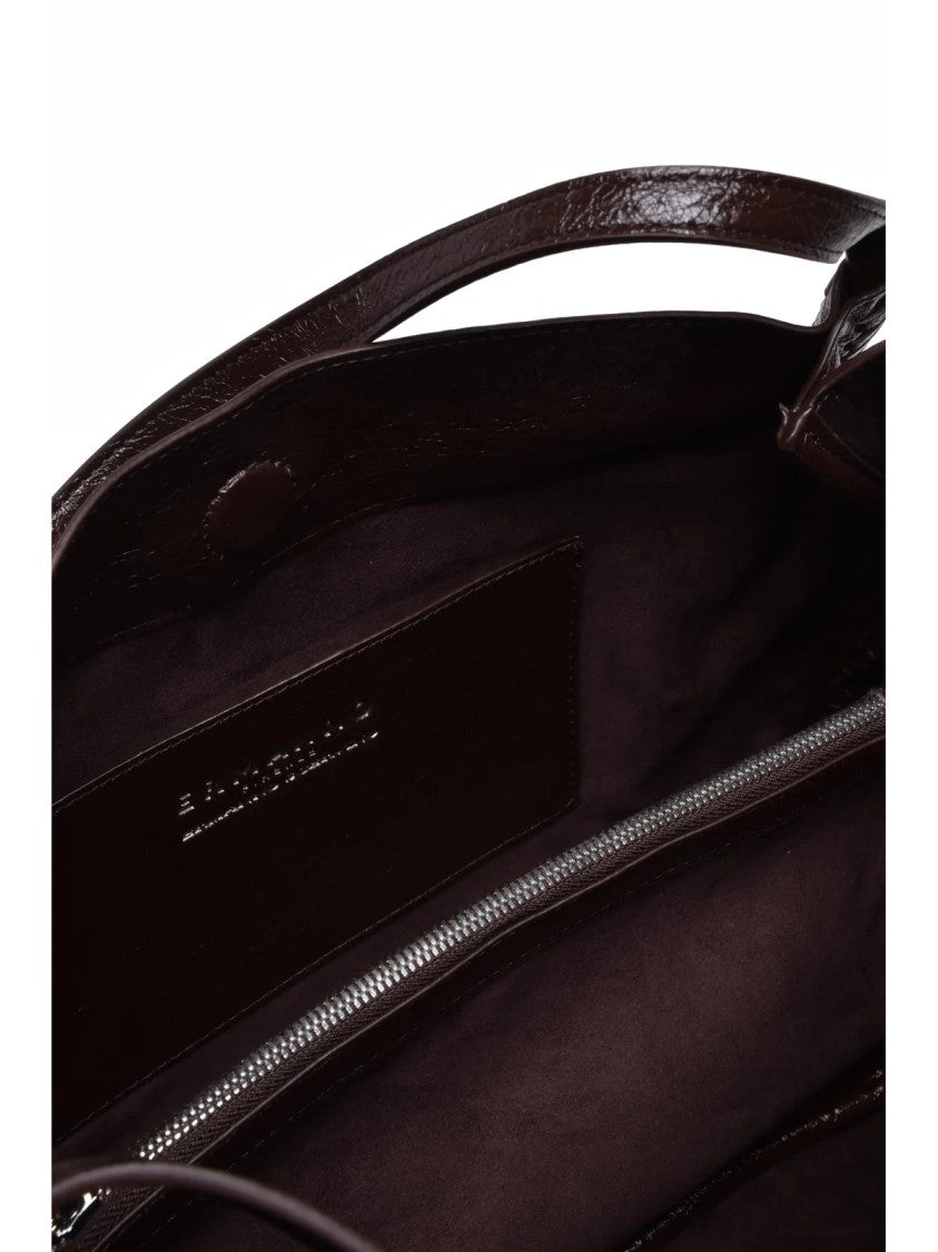 Ermanno Firenze Brown Polyurethane Vivian Shoulder Bag