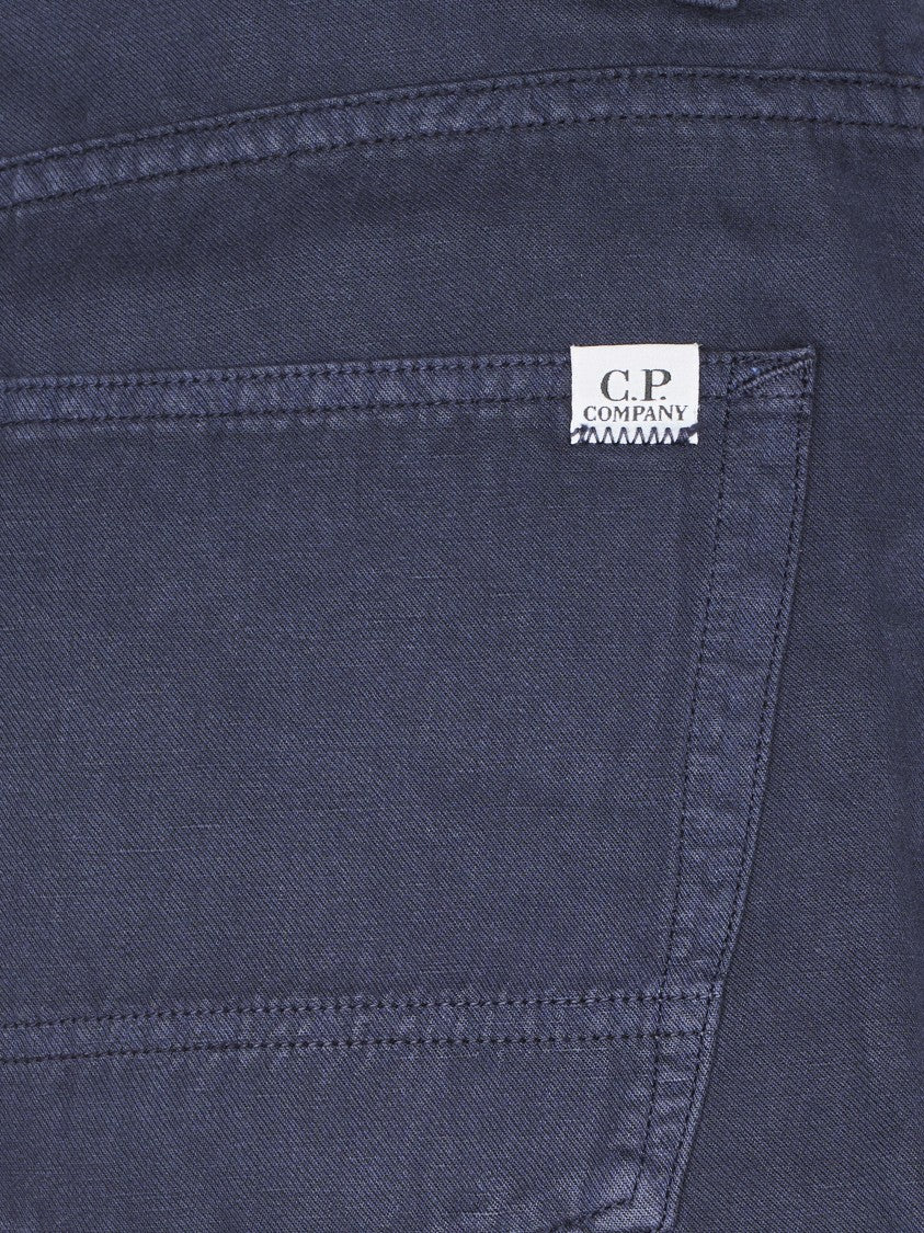 C.P. Company Five-Pocket Casual Trousers In Cotton-Linen Blend