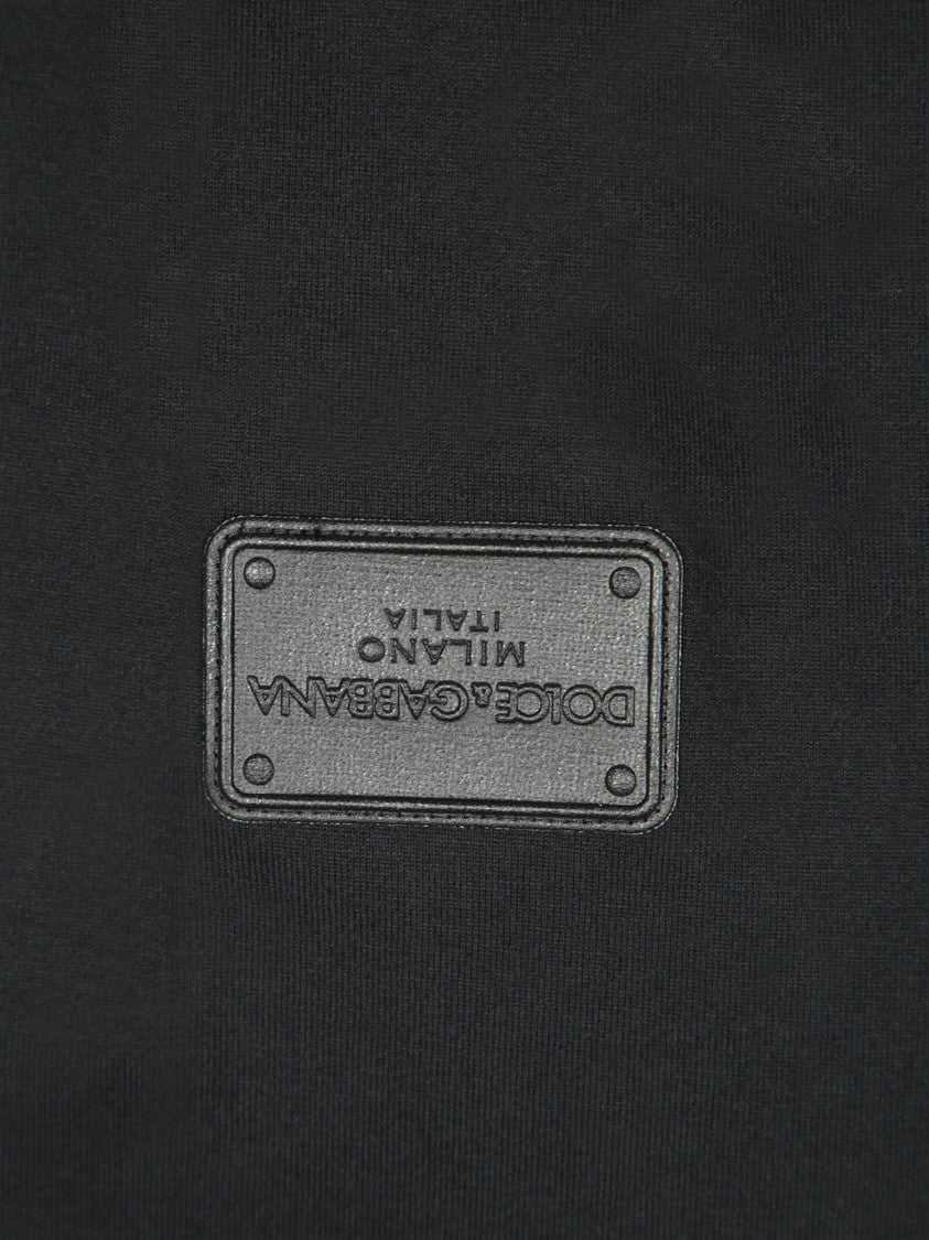 Dolce & Gabbana Black Cotton T-Shirt With Logo