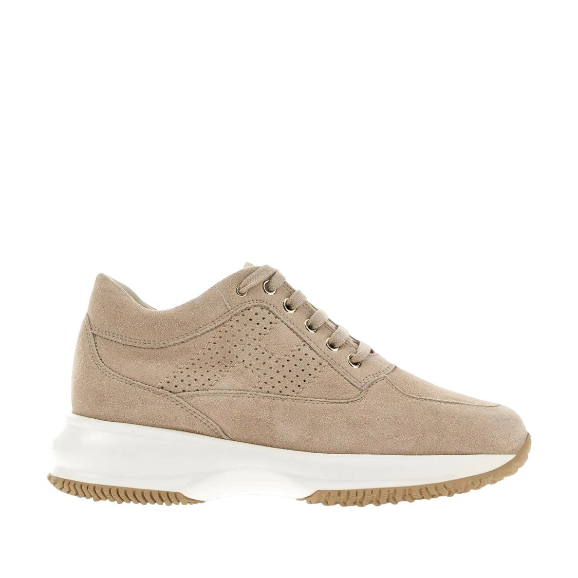 Hogan Interactive Perforated Lace-Up Sneakers In Goatskin