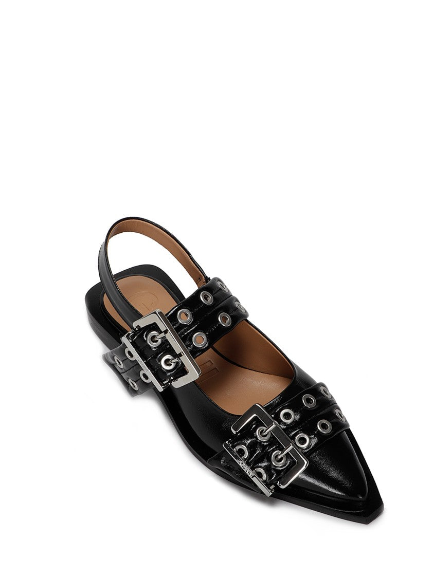 Ganni Feminine Buckle Ballerina Naplack
