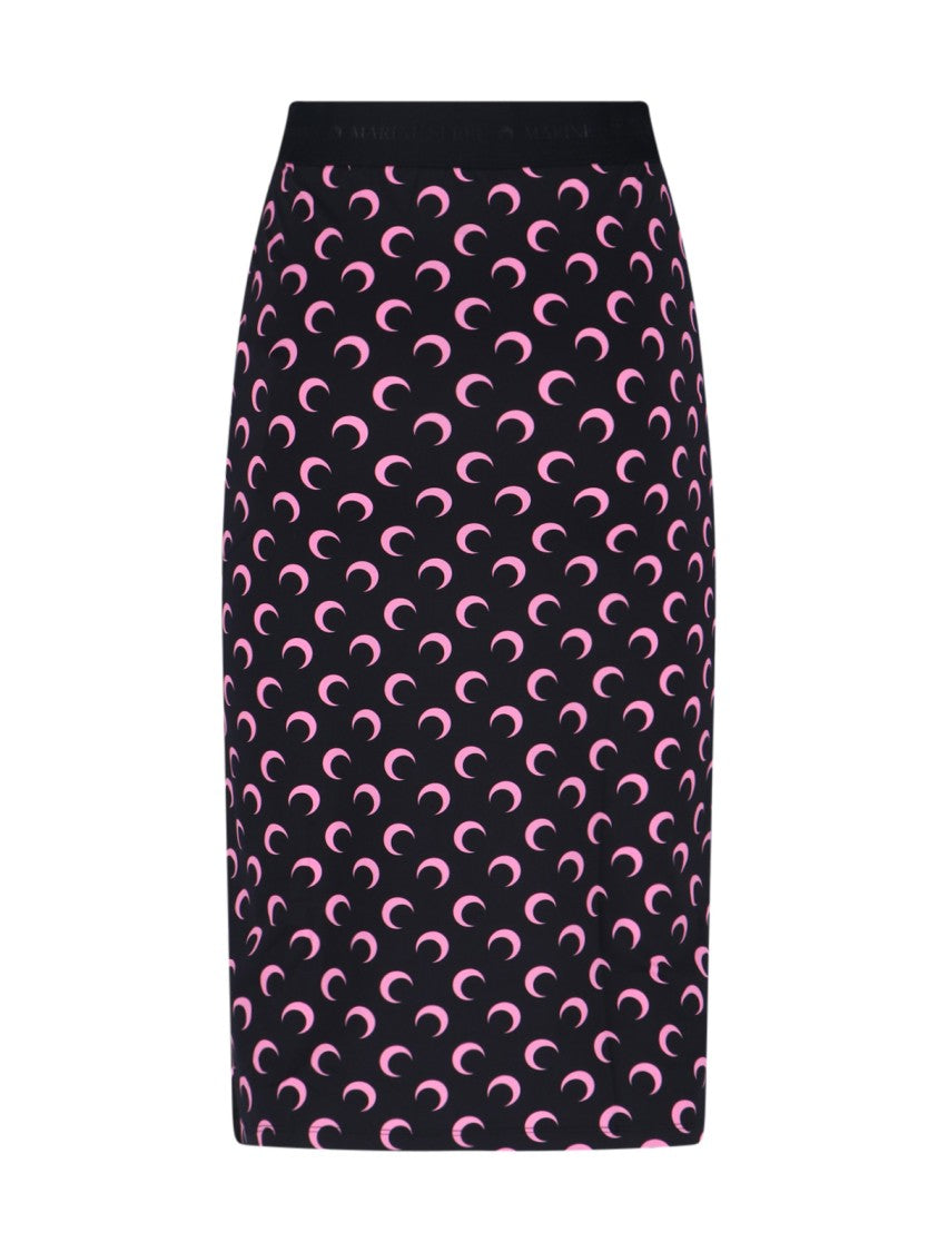 Marine Serre "Moon" Midi Skirt – Black