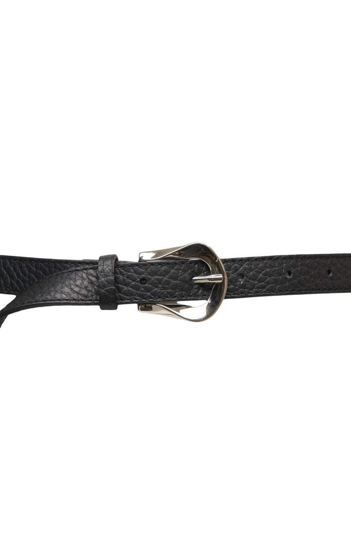 Orciani Hammered Leather Belt With Classic Buckle