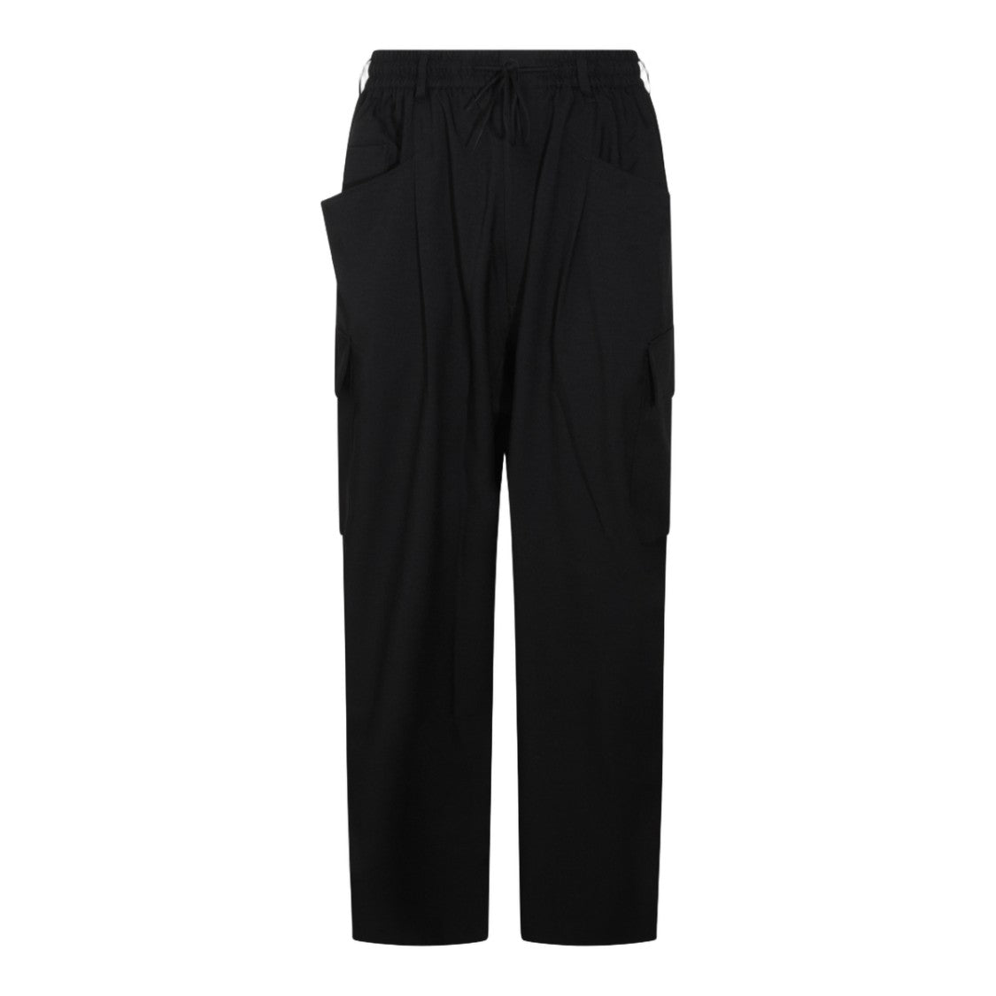 Y-3 Relaxed Fit Black Trousers With Cargo Pockets