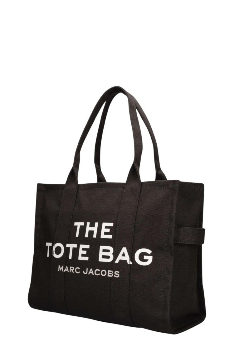 Marc Jacobs Black The Large Tote Top-Zip Cotton Tote Bag