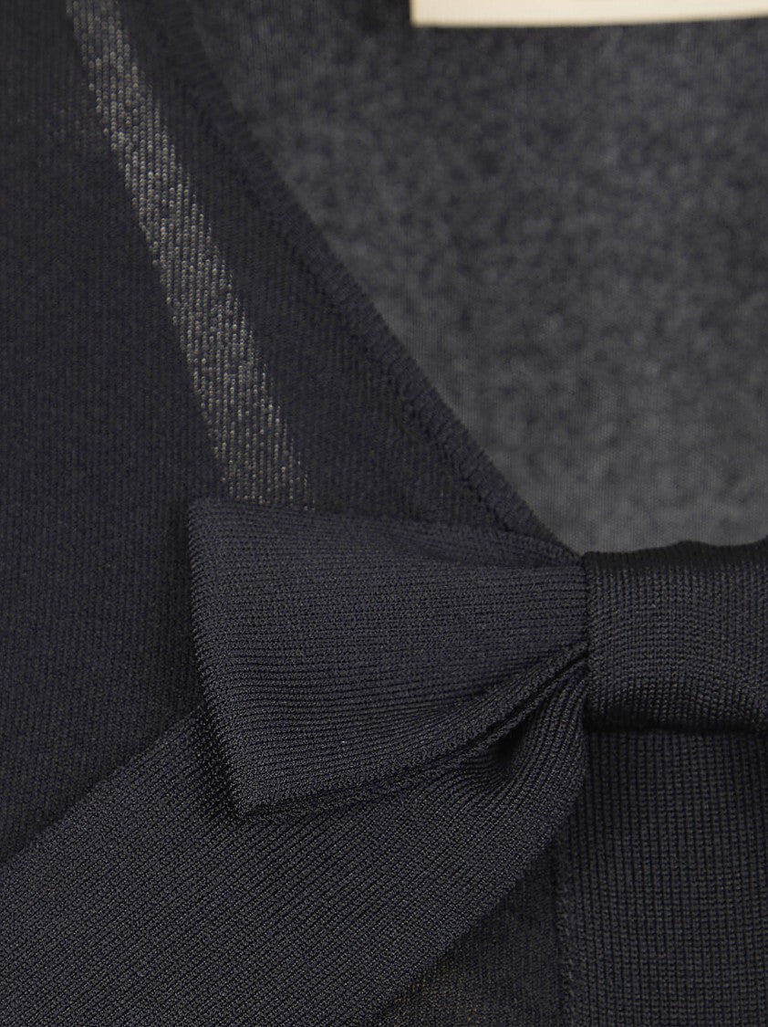 Valentino Garavani Knee-Length Fitted Knit Dress With Bow Detail
