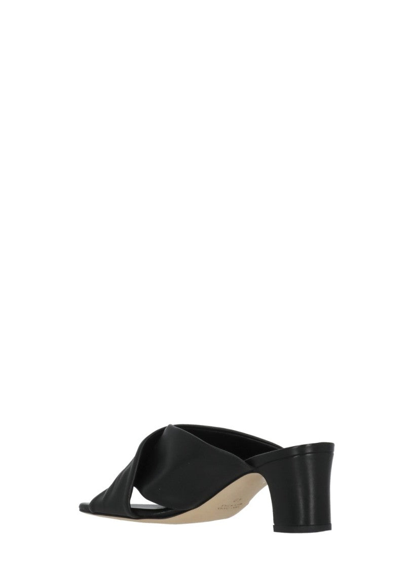 Juilie Dee Black Upper Crossed Bands Sandals