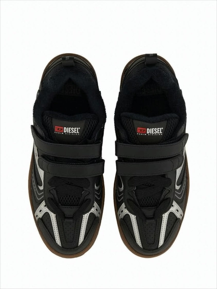 Diesel Low-Top Black Sneakers With Velcro Straps