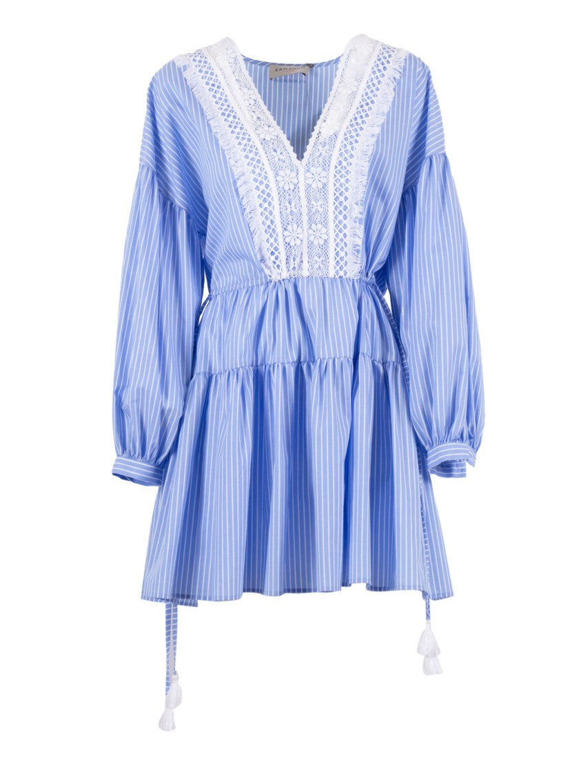 Ermanno Scervino Relaxed Fit Short Dress With Tiered Skirt