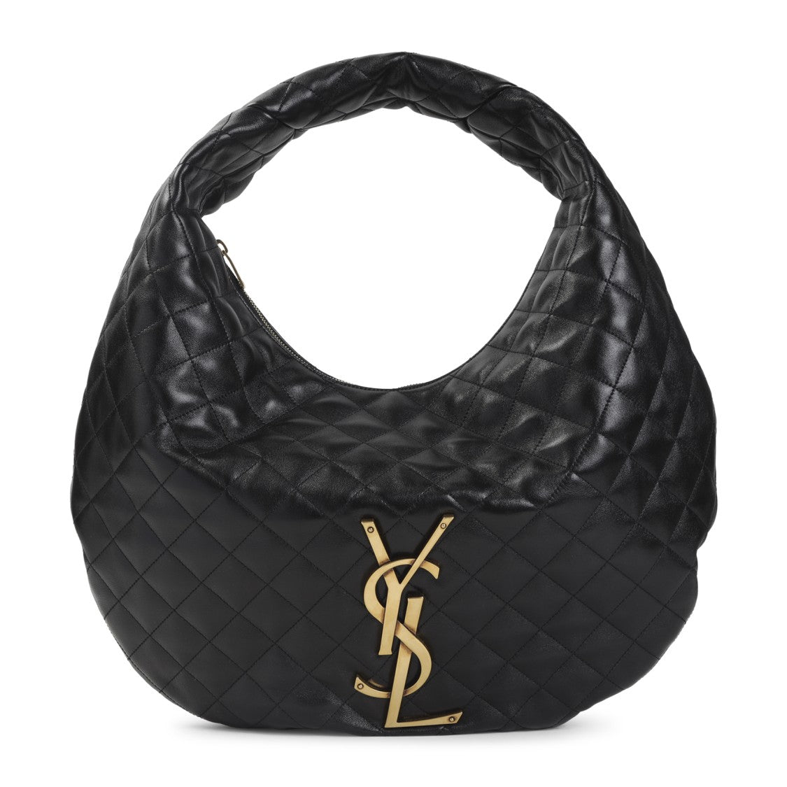 Saint Laurent Quilted Crescent Handbag
