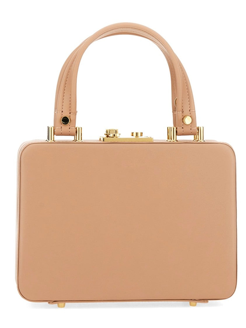 Gianvito Rossi "Valì" Structured Rectangular Handbag With Gold-Tone Hardware
