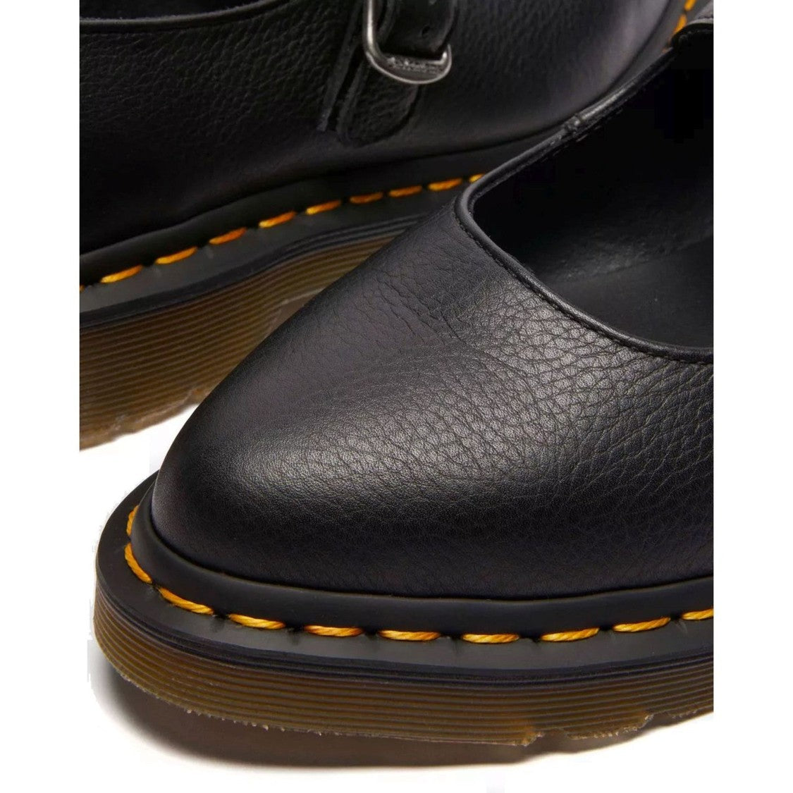 Dr. Martens Black Elphie Translucent Sole Leather Flats