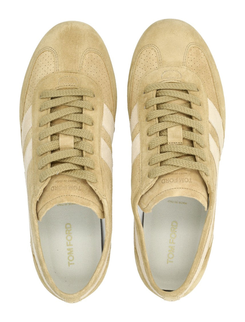 Tom Ford Brook Perforated Suede Low Profile Sneakers
