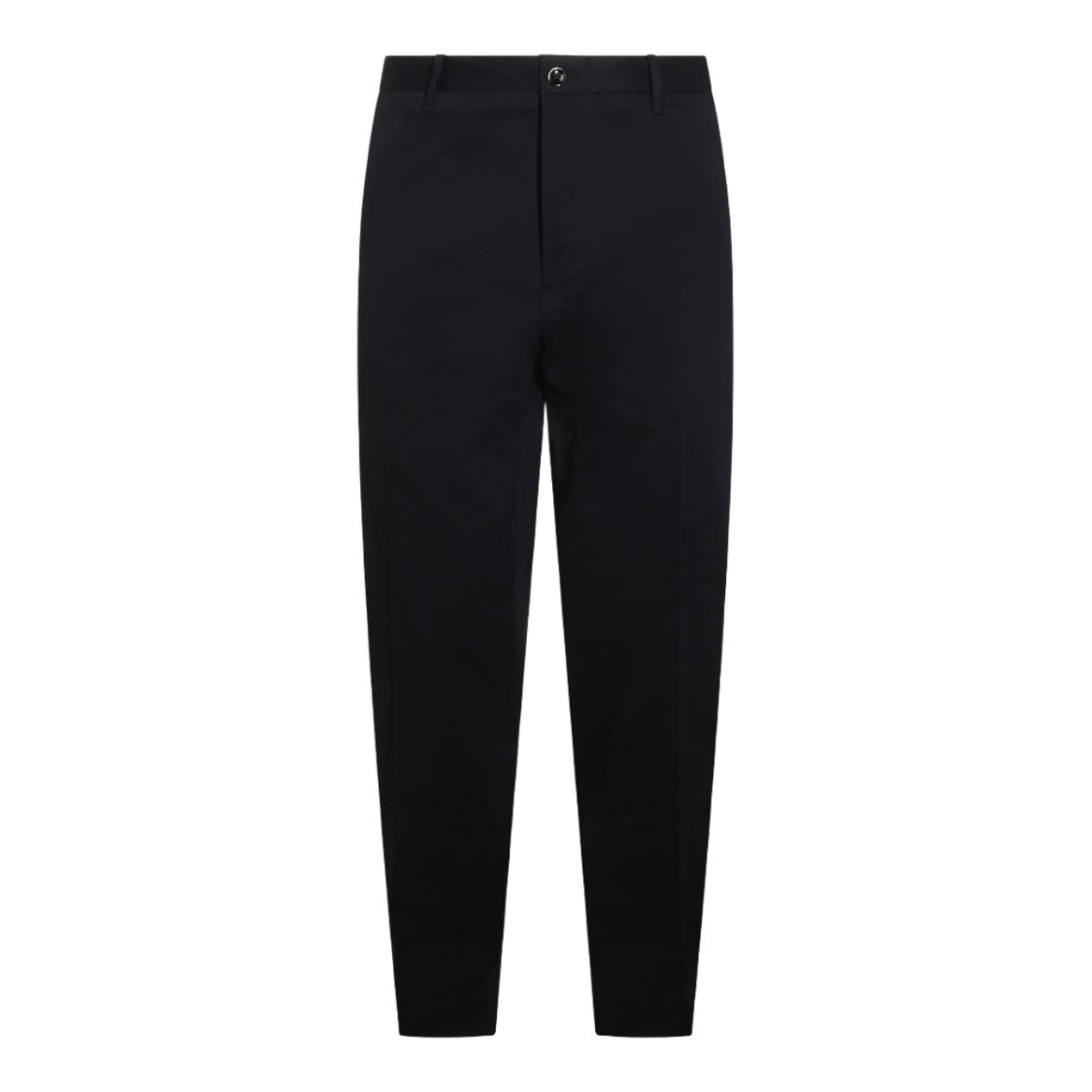 Nine In The Morning Black Tailored Structured Finish Straight-Leg Pants