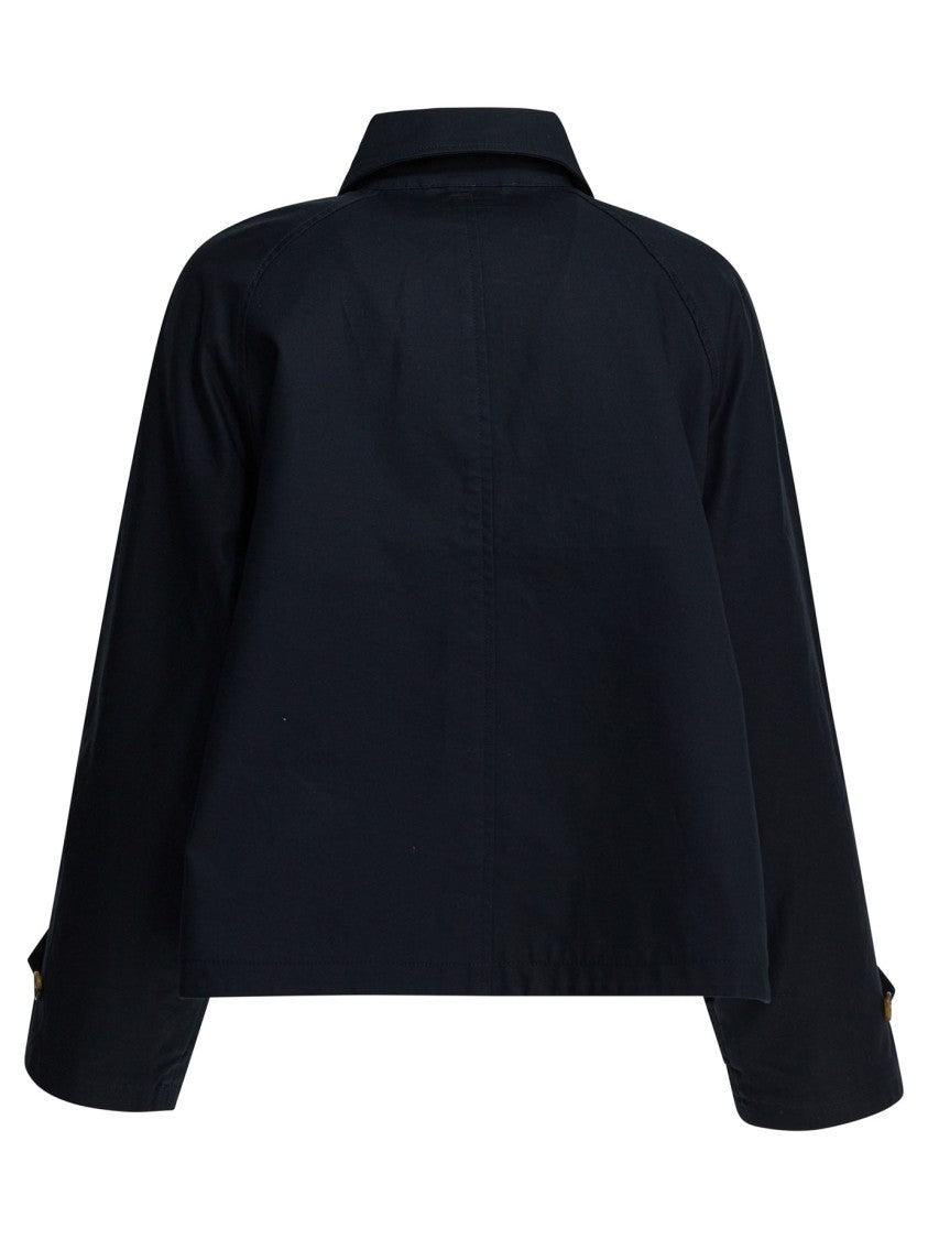 Polo Ralph Lauren Cropped Cotton Jacket With Classic Collar And Button-Down Front